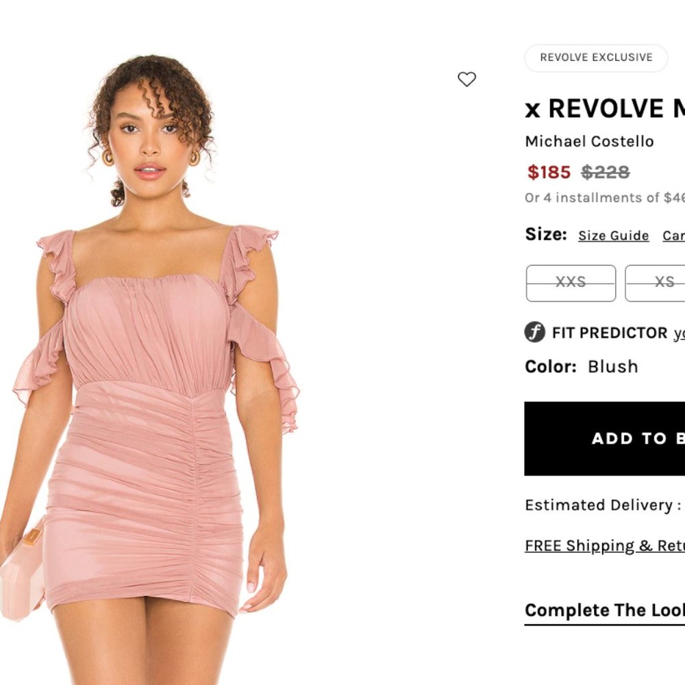 Michael Costello x Revolve Micah dress